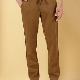 Thomas Scott Men Mid Rise Smart Linen Cotton Chino Trousers-picture-7