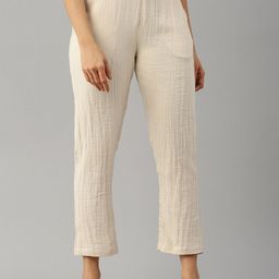 De Moza Women Original Original Straight Fit Cotton Cropped Regular Trousers-image-25