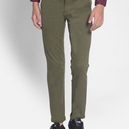 Crimsoune Club Boys Slim Fit Mid-Rise Plain Cotton Chinos Trousers-image-98