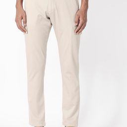 RARE RABBIT Men Curo Slim Fit Mid-Rise Plain Cotton Trouser-image-4