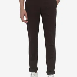 Greenfibre Men Brown Slim Fit Chinos Trousers-picture-27