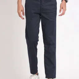 Turtle Men Checked Relaxed Skinny Fit Mid-Rise Chinos Trousers-image-97