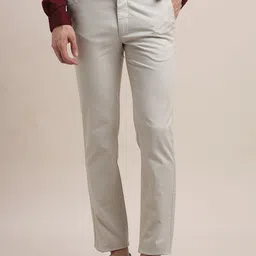 Turtle Men Printed Relaxed Skinny Fit Chinos Trousers-image-78