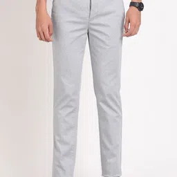Turtle Men Relaxed Skinny Fit Chinos Trousers-image-99