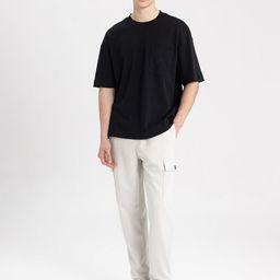 DeFacto Men Mid Rise Cargos Trousers-image-13