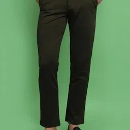 V-Mart Men Mid-Rise Textured Cotton Chinos Trousers-image-53