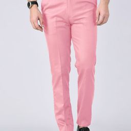 AD & AV Men Pink Solid Formal Trousers-image-18