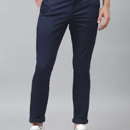 Thomas Scott Men Navy Blue  Sustainable Chinos Trousers-19