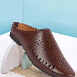 FAUSTO Boys Textured Comfort Insole Lightweight Mules-48