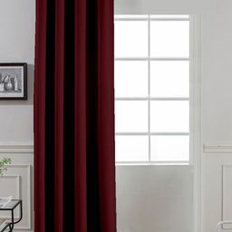 Divine Casa Maroon Black Out Door Curtain-55