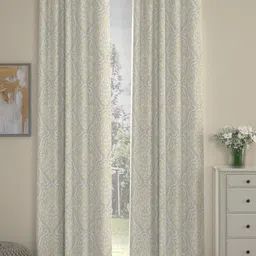 ROSARA HOME Grey Set Of 2 Ethnic Motifs Print Door Curtains-image-71