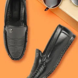 BAESD Boys Textured Loafers-24