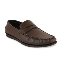 pelle albero Men Brown Solid Loafers-image-83
