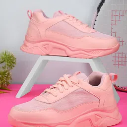 El Paso Women Textured Lightweight Leather Sneakers-image-43