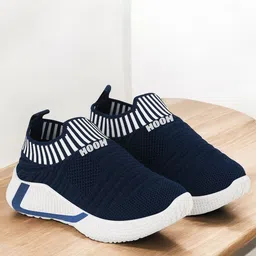 HOOH Now Comfort in Fashion Kids Striped Lightweight Slip-On Sneakers-6