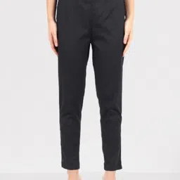 MUFFLY Women Black Cropped Trousers-image-45