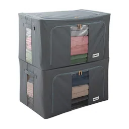 HOKIPO Grey Set of 2 Regular Drawer Organiser Organisers-image-18