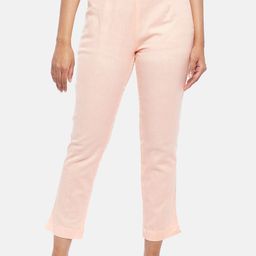RANGMANCH BY PANTALOONS Women Coral Trousers-image-65