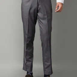 J White by Vmart Men Mid-Rise Regular Fit Textured Formal Trousers-image-38