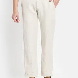 Octave Men Cream-Coloured Trousers-picture-10