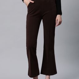 Global Republic Women Relaxed Straight Leg Wrinkle Free Trousers-image-92