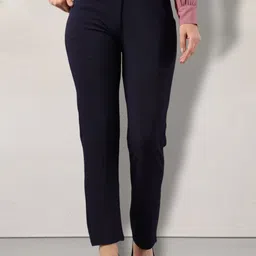 FITHUB Women High-Rise Wrinkle Free Trousers-image-84