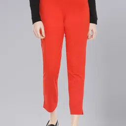Dollar Missy Women Mid-Rise Relaxed Tapered Fit Wrinkle Free Trousers-image-98