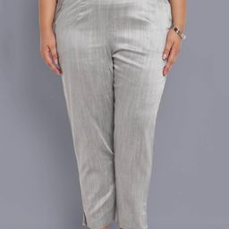 AURELIA Women Silver-Toned Trousers-23