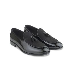 SHOZANIA Men Leather Formal Tassel Loafers-image-19