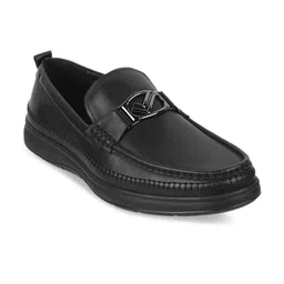 DAVINCHI Men Round Toe Leather Formal Loafers-image-21