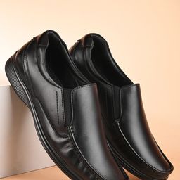 Fentacia Men Leather Formal Slip On Shoes-image-10