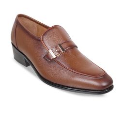 DAVINCHI Men Textured Leather Formal Loafers-image-66