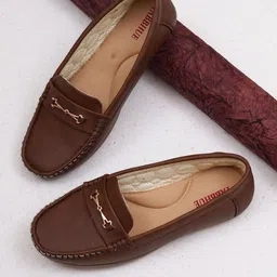 FABBHUE Women Buckled Horsebit Loafers-58