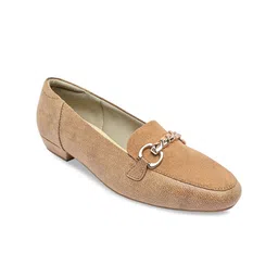 Rocia Women Brown Embellished Loafers-picture-15