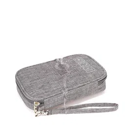HOUSE OF QUIRK Grey Small Electronic Gadgets Organiser-18