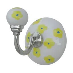 Indianshelf Yellow Flower Wall Hooks Key Holder-image-49