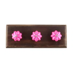 Indianshelf Pink Wooden Melon Wall Hooks Key Holder-18