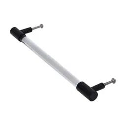 Indianshelf Transparent & Black Cylinder Shape Glass Door Handle-9