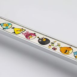 Rab Silver Toned & White Angry Bird Printed Glossy Finish Anti Tarnish Drawer Handle-14