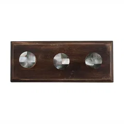 Indianshelf Brown & Grey Geometric Wooden Wall Hooks Key Holder-image-70
