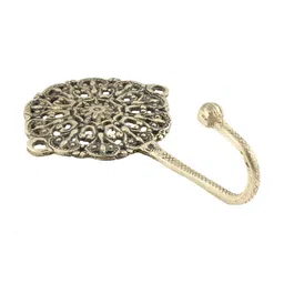 Indianshelf Brass Floral Wall Hooks Key Holder-image-50