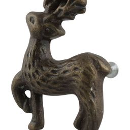 Indianshelf 6-Pcs Brown Deer Iron Drawer Knobs-32