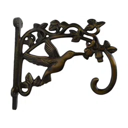 Aakrati Brown Leaf-Shape Brass Antique Wall Hook-35