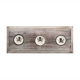 Indianshelf Black & Beige Danger Symbol Printed Wall Key Holder-image-83