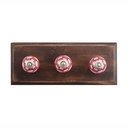 Indianshelf Pink Check Wall Hooks Key Holder-image-35