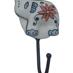 Indianshelf Grey Elephant Wall Hooks Key Holder-picture-38