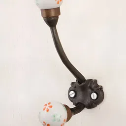 Indianshelf Red & White Tiny Wall Hooks & Holder-image-41