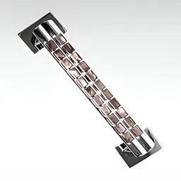 Rab Silver Toned Glossy Finished Zinc Door Handle-image-59