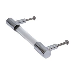 Indianshelf Transparent & Grey Cylinder Glass Door Handles-12