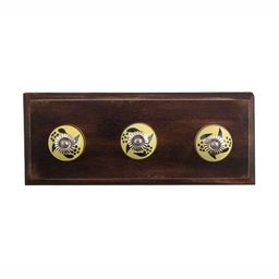 Indianshelf Black Leaf Wall Hooks Key Holder-44